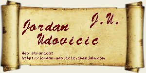 Jordan Udovičić vizit kartica